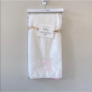 Rae Dunn White Baby Blanket